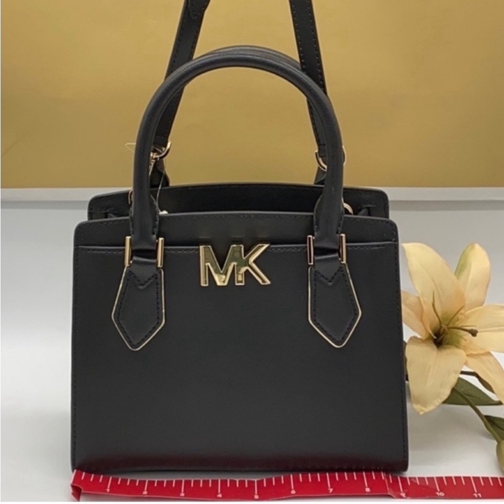 Michael Kors Mott Small Satchel Crossbody Black - Picture 3 of 12